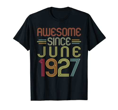 Regalos de 95 cumpleaños impresionantes desde junio de 1927 95 años Camiseta