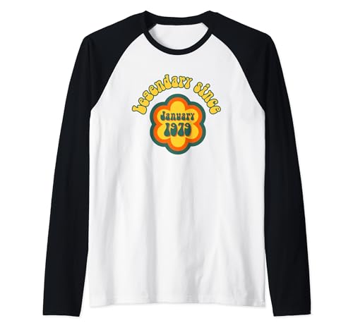 Nacido en enero de 1979 Cumpleaños Legendario desde 1979 Camiseta Manga Raglan