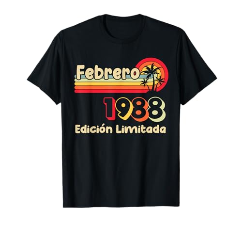 37 Cumpleaños Hombre 37 años Hecho En 1988 Febrero Camiseta