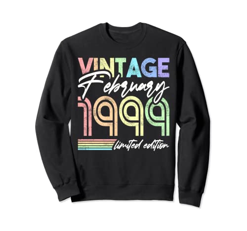 1999 Diseño de cumpleaños para mujer Cumpleaños Febrero 1999 Sudadera