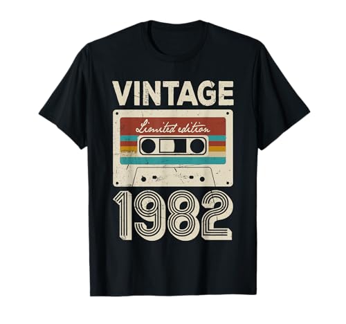 Decoración vintage de cumpleaños de 1982 para cumpleaños de 41 años Camiseta