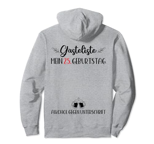 Libro de visitas para 25 cumpleaños para hombre y mujer, 25 años Sudadera con Capucha