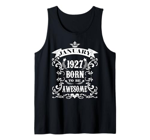 Enero 1927 Regalo de cumpleaños nacido para ser impresionante Camiseta sin Mangas