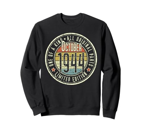 Edición Limitada Retro de Octubre de 1944, 81 cumpleaños Sudadera