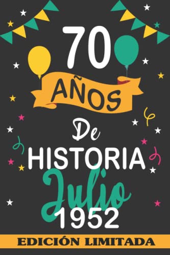 70 Años De Historia Julio 1952: 70 años. Libro de visitas, cuaderno, 110 páginas de...