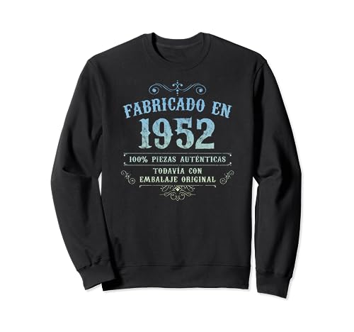 Fabricado En 1952 Vintage Original 72 Cumpleaños Sudadera