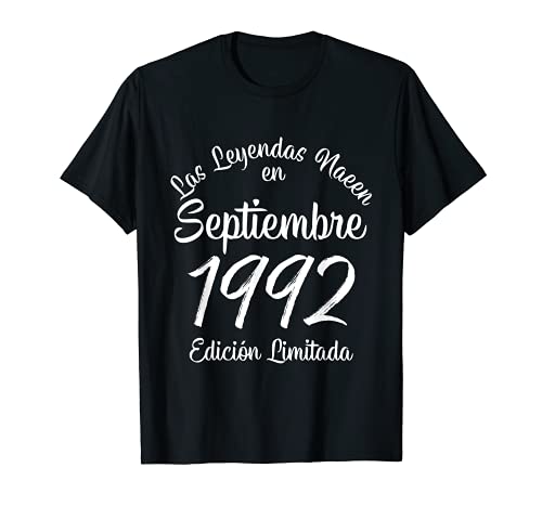 Las Leyendas nacen en Septiembre de 1992 Regalo de 29 años Camiseta
