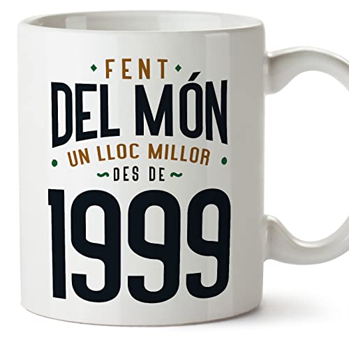 MUGFFINS Tazas 1999 Cumpleaños - En Catalán - Fent del Món un Lloc Millor - 11 oz / 330 ml -...