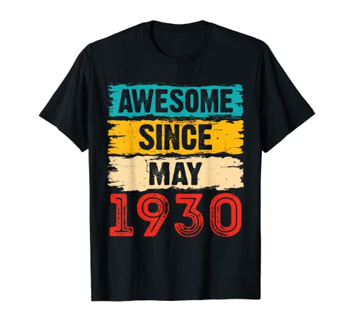 Regalos de 93 años impresionantes desde mayo de 1930 para cumpleaños Camiseta