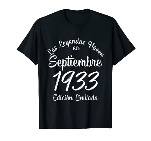 Las Leyendas nacen en Septiembre de 1933 Regalo de 88 años Camiseta