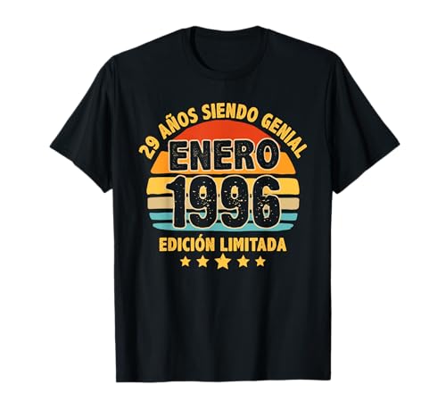 Enero 1996 29 Años Hombre Cumpleaños Regalo Enero 1996 Camiseta