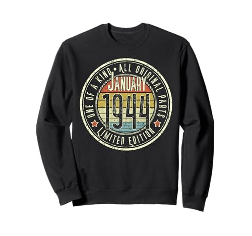 Edición limitada retro de enero de 1944, 81 cumpleaños Sudadera