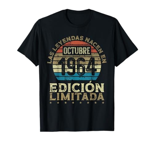 Las Leyendas nacen en Octubre de 1964 - 61 Años Cumpleaños Camiseta