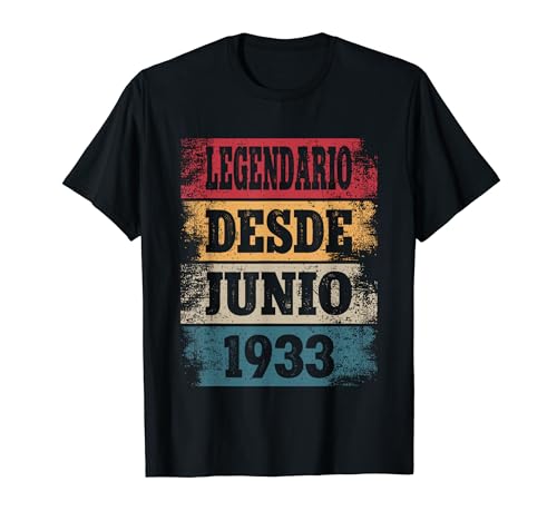 Legendario Desde Junio 1933 - Cumpleaños 91 Años Camiseta