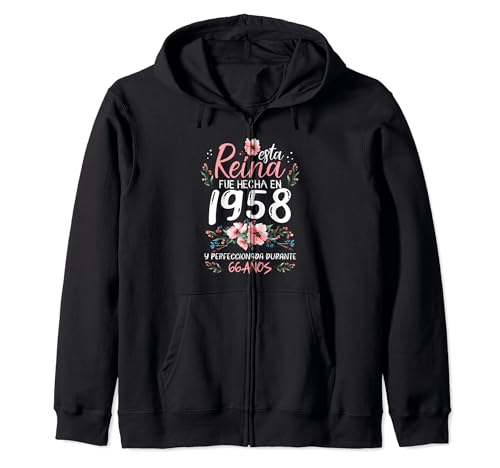 66 Años Regalo de Cumpleaños Mujer Hecha En 1958 66 Años Sudadera con Capucha