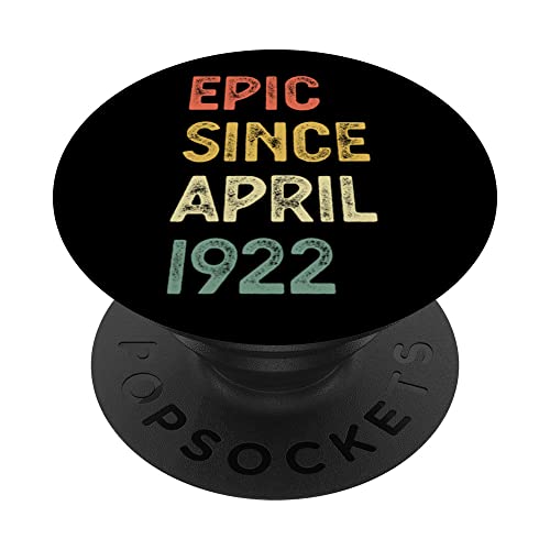 101 cumpleaños hombres mujeres 101 años épico desde abril 1922 PopSockets PopGrip Intercambiable
