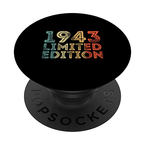 1943 Cumpleaños Vintage Retro PopSockets PopGrip Intercambiable