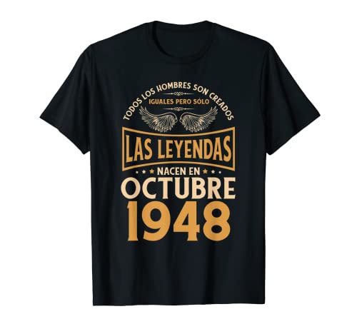 Cumpleaños Hombre Regalos Las Leyendas Octubre 1948 Camiseta