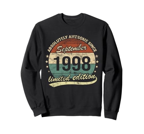 Fantastico Desde Septiembre 1998 Hombre o Mujer Cumpleaños Sudadera