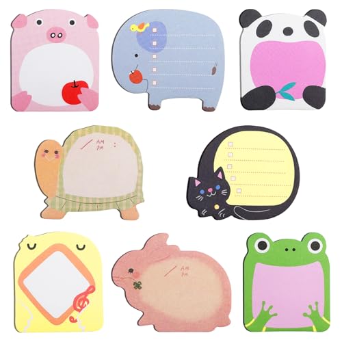 Lixiluxia 32 Piezas Notas Adhesivas, Notas Adhesivas de Animales, Notas Adhesivas con Forma de...