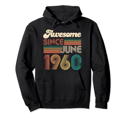 Regalo de 60 cumpleaños - Vintage Junio 1960 60 años regalos hombres Sudadera con Capucha