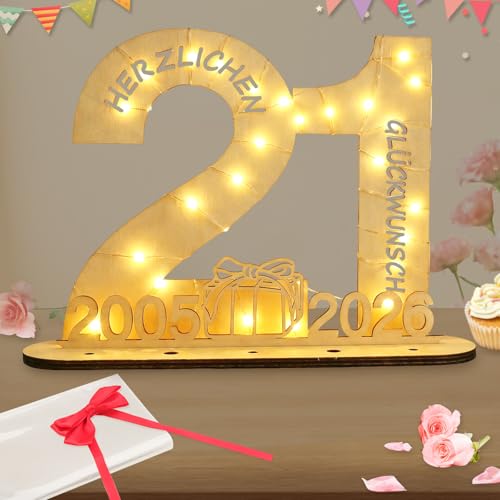 Seutgjie Decoración para 21 cumpleaños, niñas, niños, regalos de dinero, cumpleaños, 21, cartel...