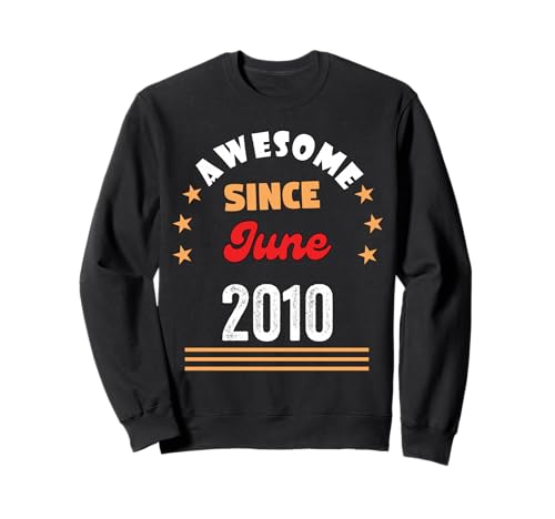 Junio 2010 Cumpleaños Impresionante Desde 2010 Junio Vintage Sudadera