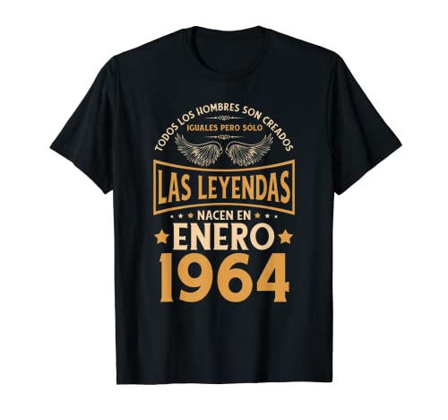 Cumpleaños Hombre Regalos Las Leyendas Enero 1964 Camiseta