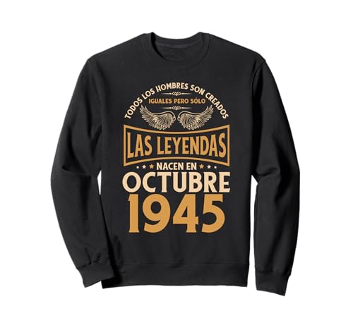Cumpleaños Hombre Regalos Las Leyendas Octubre 1945 Sudadera