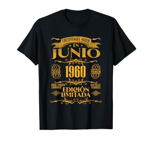Las Leyendas nacen en Junio de 1960 - 64 Años Cumpleaños Camiseta