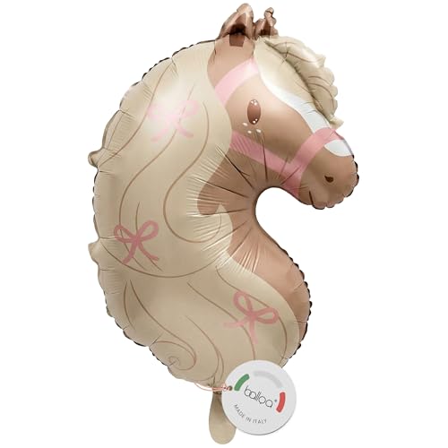 balloa Globo XXL Boho Pony Granja con diseño de animales, globo de helio animal, globo de caballo...