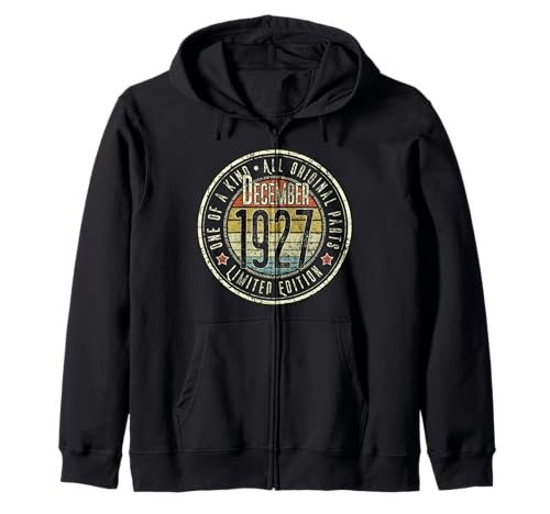 Edición Limitada Retro de diciembre de 1927 para 98 cumpleaños Sudadera con Capucha