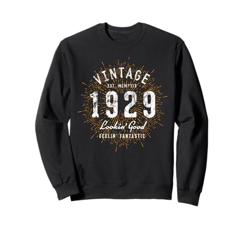 Retro Cumpleaños 1929 Vintage Sudadera