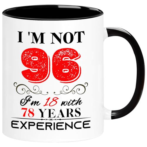 Taza de cumpleaños número 96 para mujeres y hombres, regalos de cumpleaños de 96 años para...