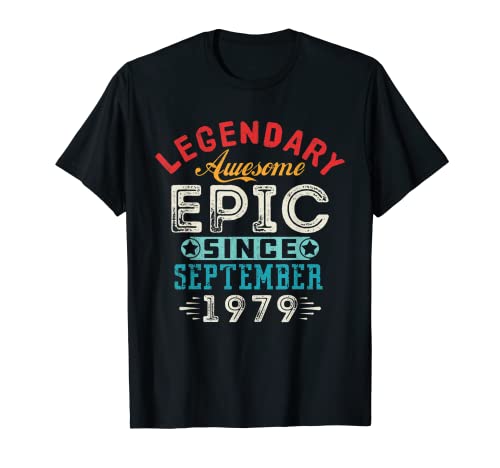 Septiembre 1979 Fiesta de cumpleaños Vintage Regalos para 40 años Camiseta