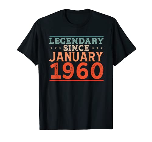 Legendaria desde enero de 1960 Fiesta de cumpleaños retro de los años 60 Camiseta