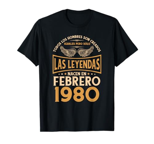 Cumpleaños Hombre Regalos Las Leyendas Febrero 1980 Camiseta
