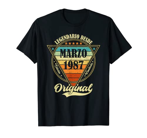 36 cumpleaños Nacido en Marzo de 1987 Vintage 36 años Camiseta
