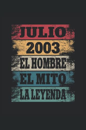 Julio 2003 - El Hombre - El Mito - La Leyenda: Regalos Originales para Hombre Papá Abuelo Hermano -...