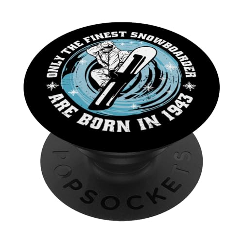 Snowboarder Cumpleaños Nacido en 1943 Snowboarding Snowboard PopSockets PopGrip Adhesivo