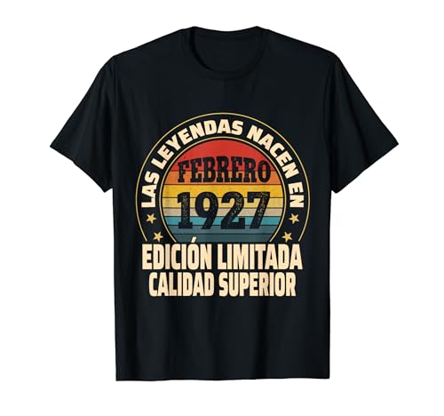 Edición Limitada Febrero 1927 - Cumpleaños 97 Años Camiseta