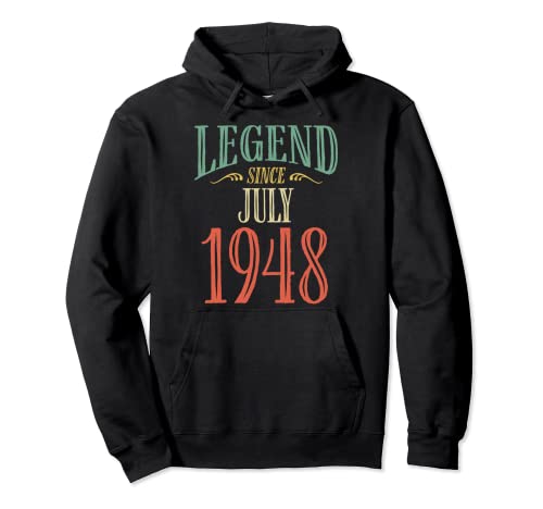 Leyenda desde julio de 1948 diseño de cumpleaños Sudadera con Capucha