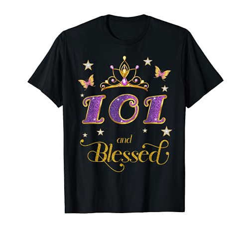 101 y Beato 101 Años Cumpleaños 101 Camiseta