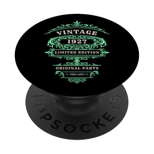 VINTAGE 1927, EDICIÓN LTD, VERDE, CUMPLEAÑOS PIEZAS ORIGINALES PopSockets PopGrip Intercambiable