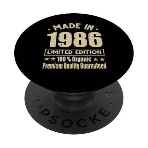 Edición Limitada 1986 Cumpleaños 1986 Nacido en 1986 PopSockets PopGrip Adhesivo