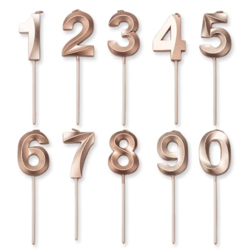 OUDQFCJ Velas Cumpleaños, Números del 0 al 9, Velas de Cumpleaños Divertidas, Velas Bengala...