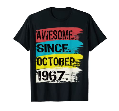 Impresionante desde octubre de 1967 Chica Escorpio Libra King Cumpleaños Camiseta