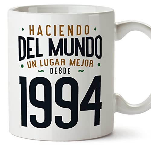 MUGFFINS Tazas 1994 Cumpleaños - En Español - Haciendo del Mundo un Lugar Mejor - 11 oz / 330 ml -...
