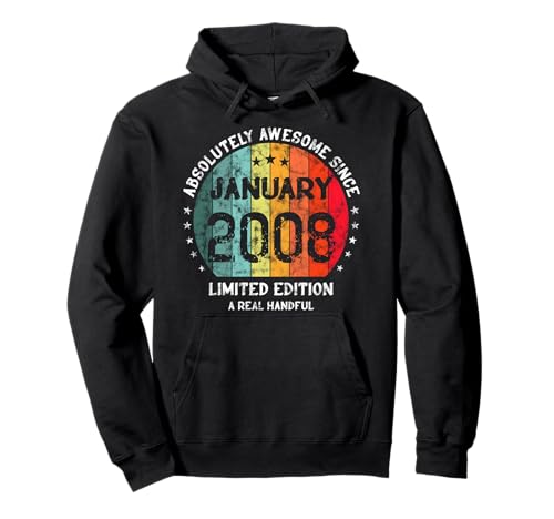 18 cumpleaños absolutamente impresionante desde enero de 2008 Vintage Sudadera con Capucha