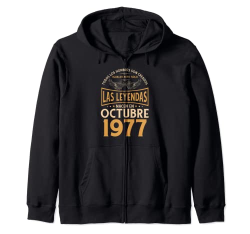 Cumpleaños Hombre Regalos Las Leyendas Octubre 1977 Sudadera con Capucha